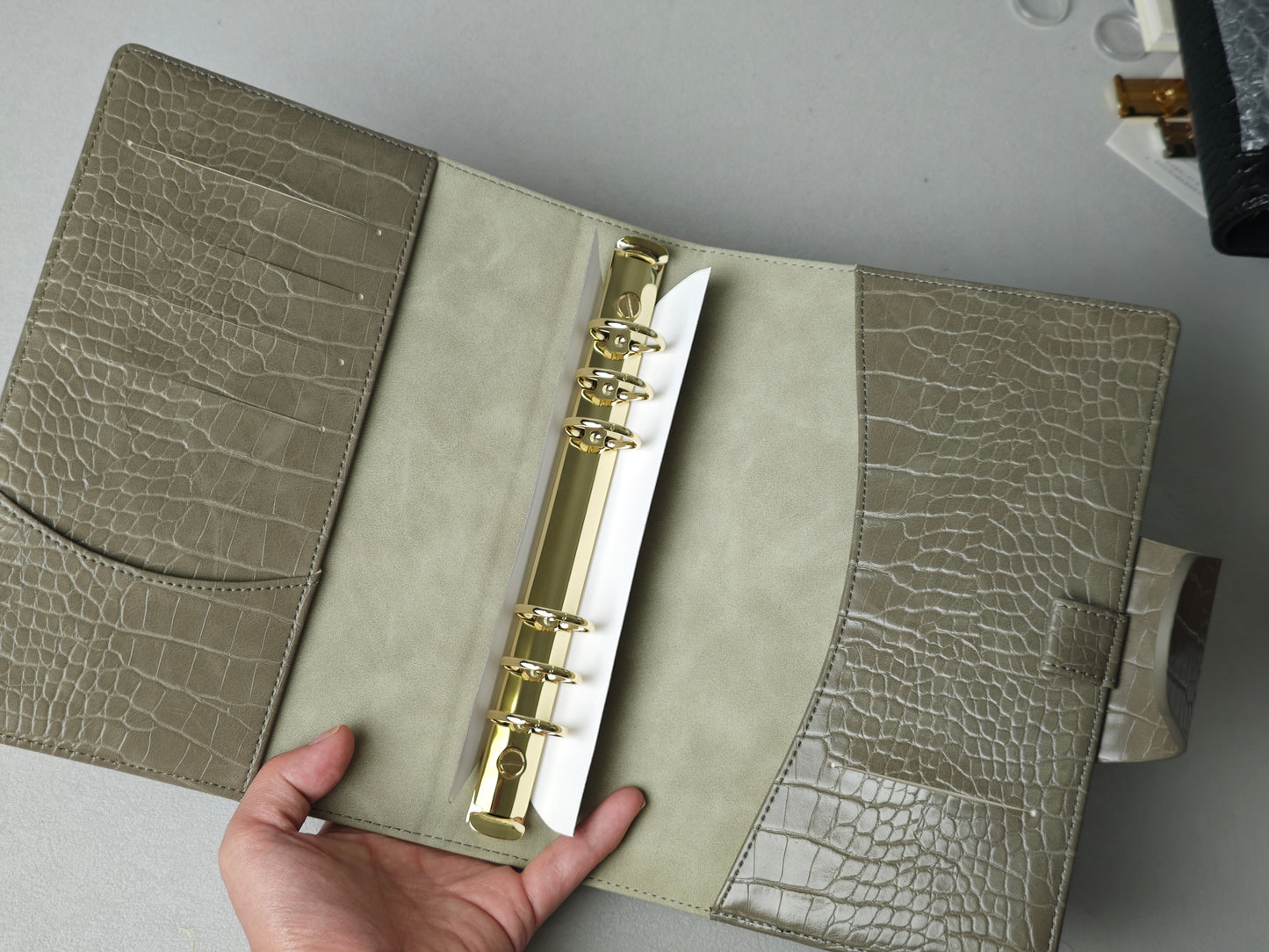 Taupe Croco Planner
