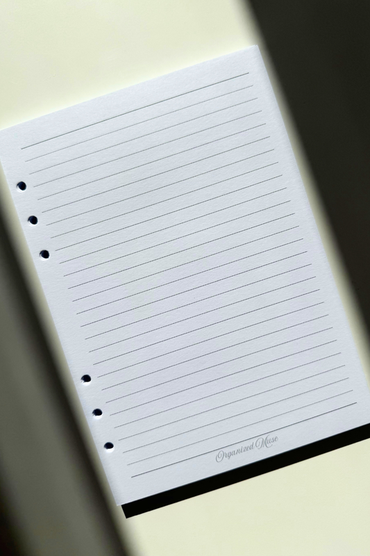 LINED PAPER INSERTS