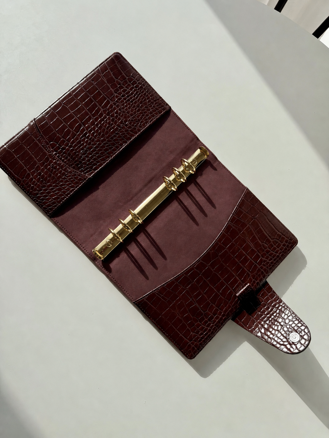 BURGUNDY CROCO PLANNER