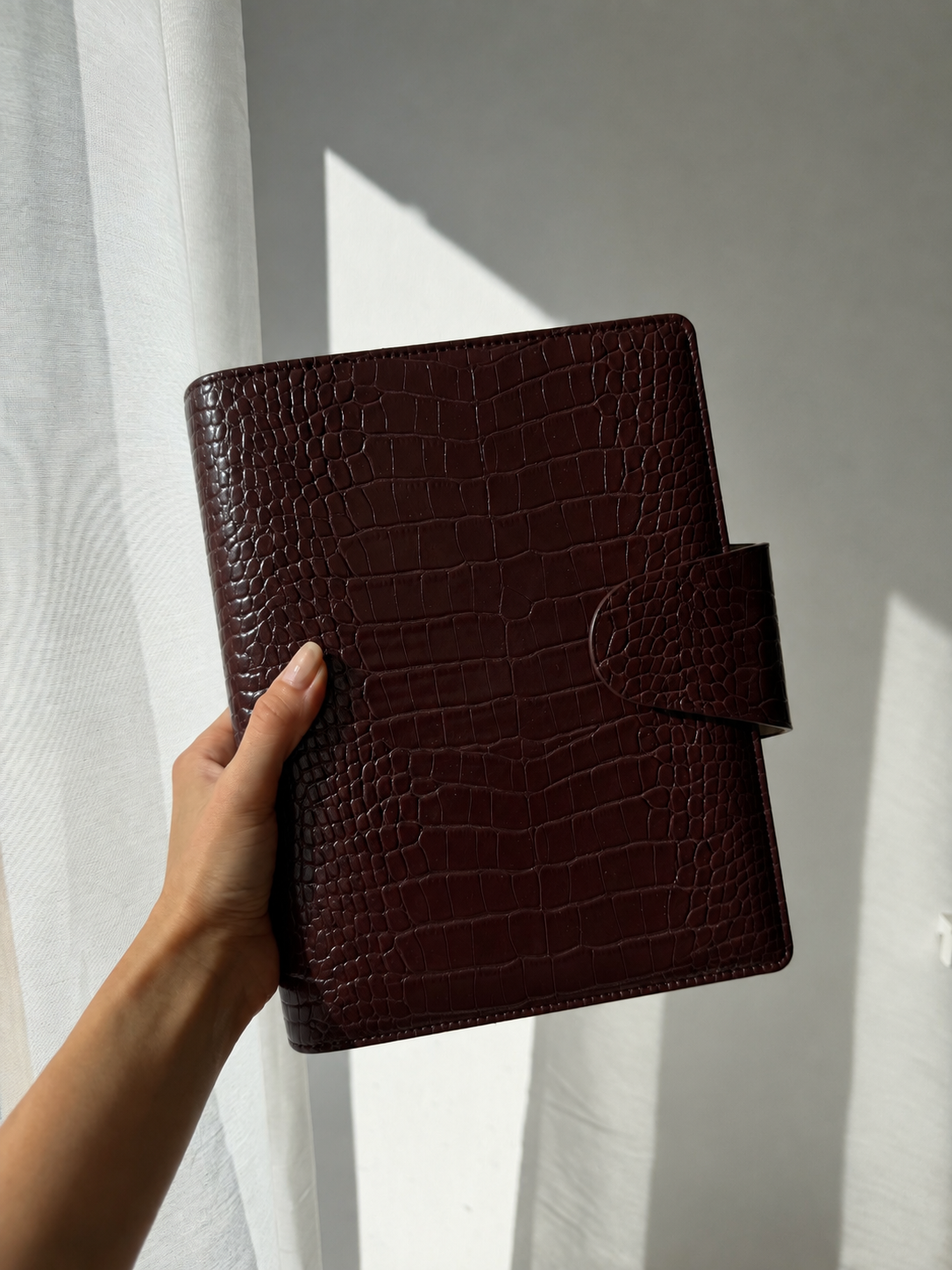 BURGUNDY CROCO PLANNER